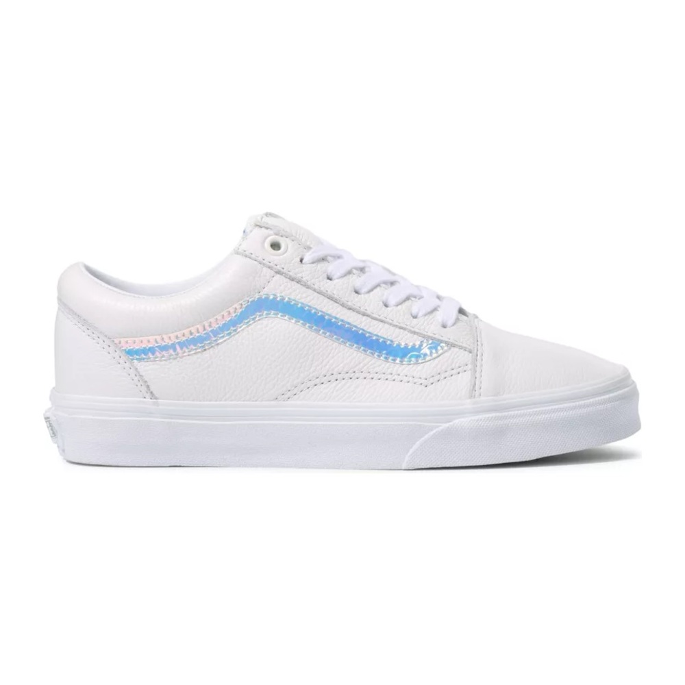 Vans Holo Sidestripe Old Skool (White/True White) 9 Men = 10.5 Women
